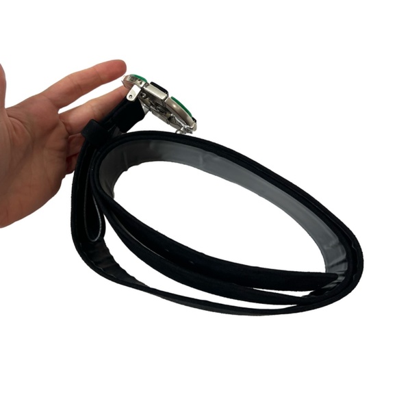 CHANEL RUNWAY Black Suede Green Gripoix Wide 2009A Belt main image 7
